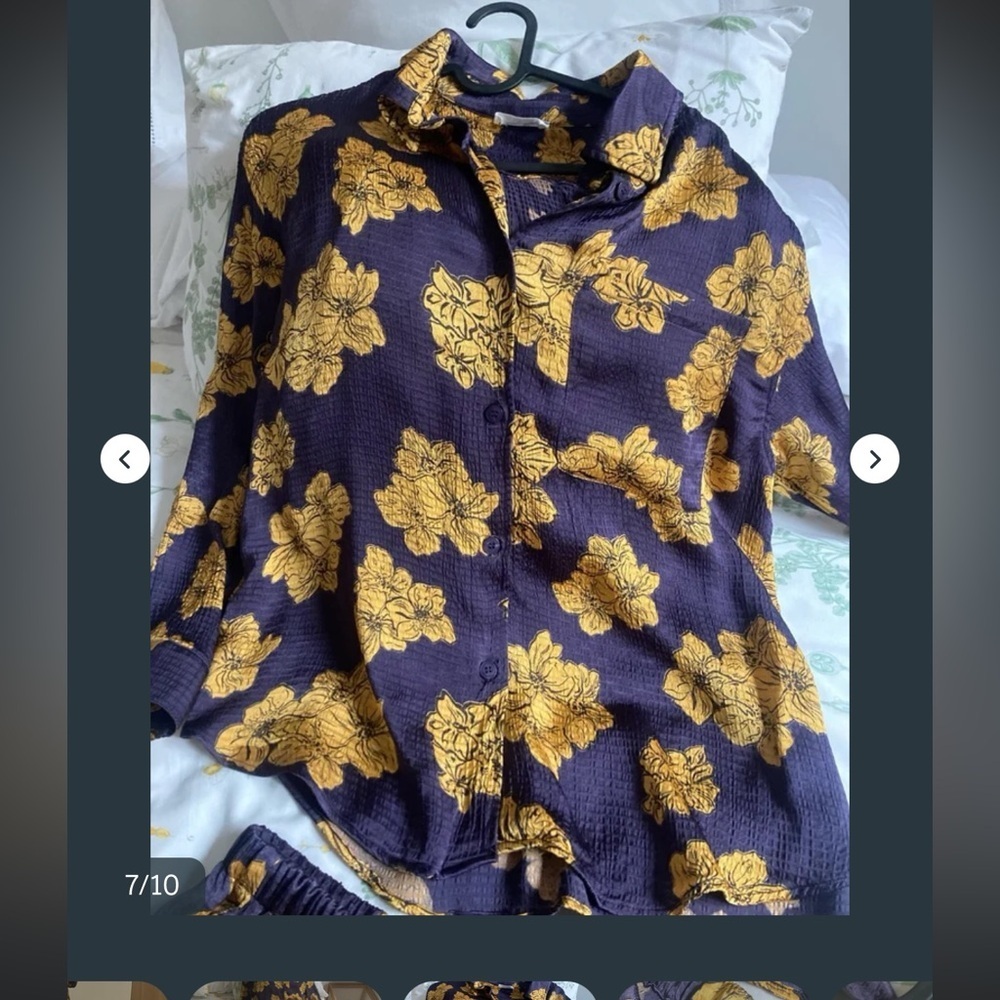 Vintage America Navy and Yellow Floral Jumpsuit - Picture 7 of 7